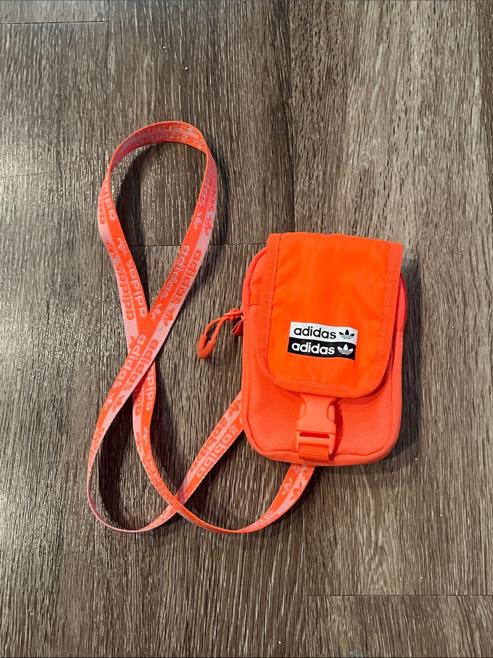 adidas Neon Orange Crossbody festival bag with Logo Strap